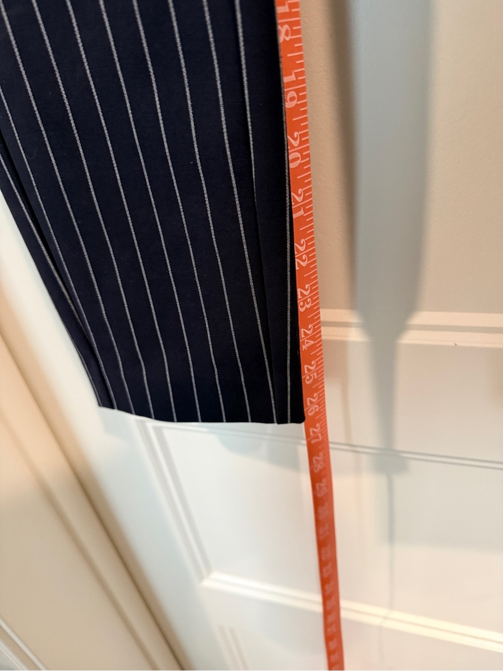 rag & bone Navy Pinstripe Tapered Dress Pants - Picture 7 of 13